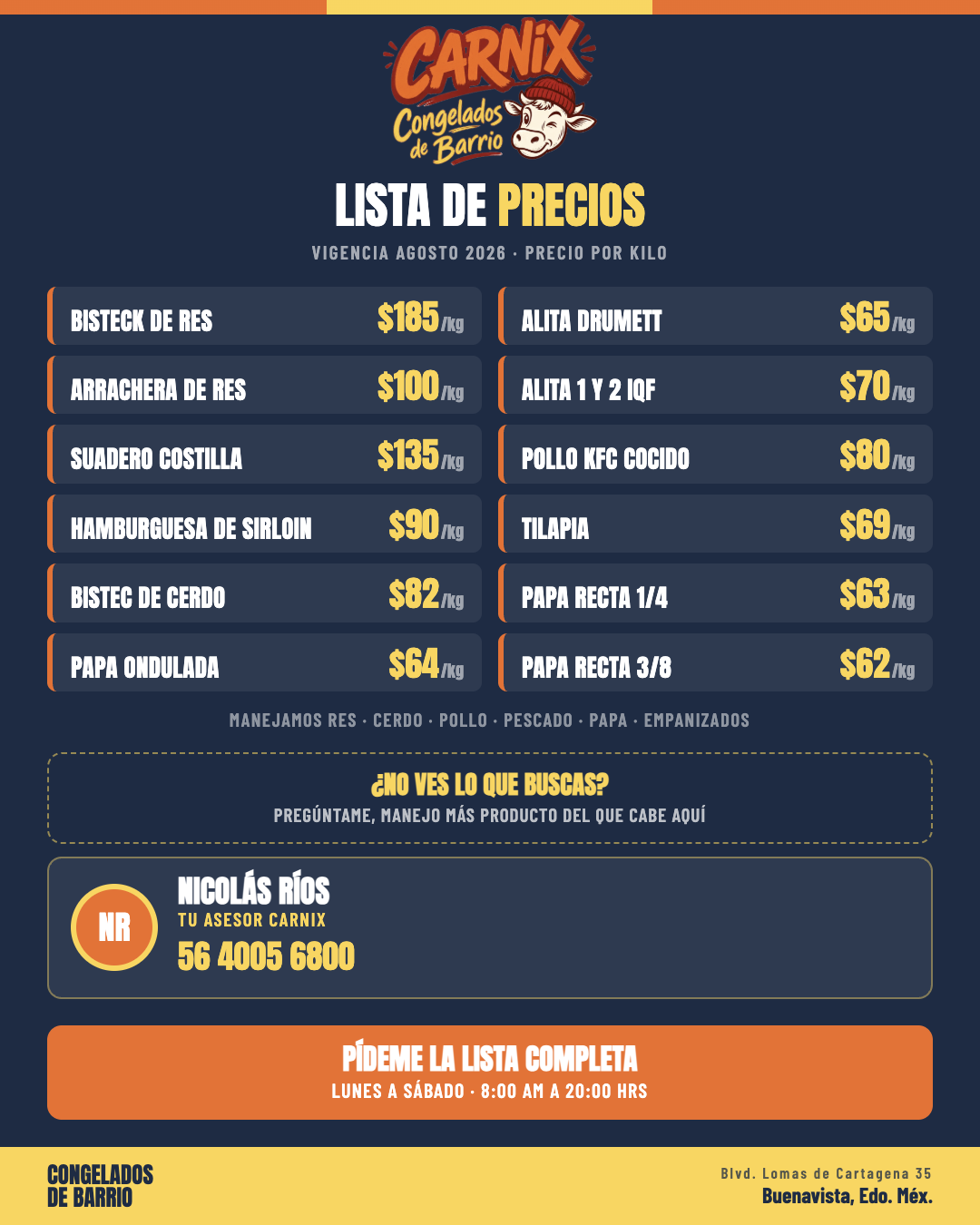 Lista de precios