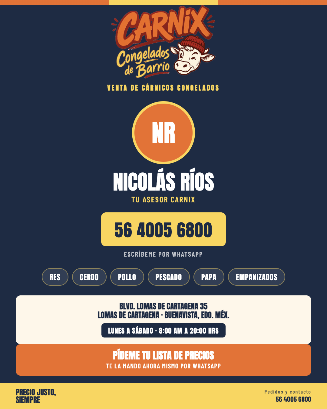 Tarjeta de Nicolás